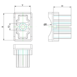 Tekening 40351 vakwerkprop met diameter